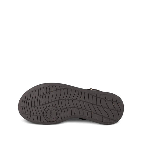 Woden Line Women's 3 Strap Sandal Chocolate Brown